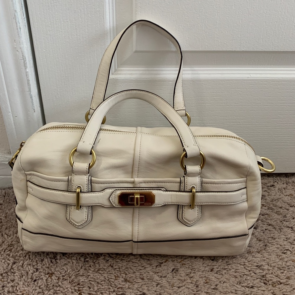 Coach White Purse